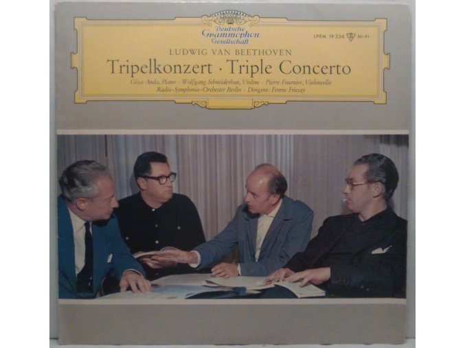 LP Beethoven, Géza Anda ∙ Wolfgang Schneiderhan ∙ Pierre Fournier ∙ Radio-Symphonie-Orchester Berlin ∙ Ferenc Fricsay ‎– Tripelkonzert, 1961