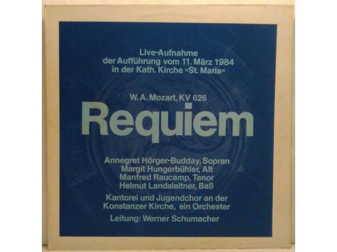 LP Wolfgang Amadeus Mozart - KV 626, Requiem, 1984