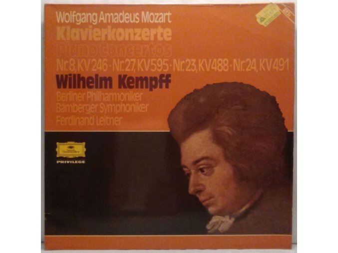 2LP Wolfgang Amadeus Mozart - Wilhelm Kempff/Berliner Philharmoniker/Bamberger Symphoniker, Ferdinand Leitner - Klavierkonzerte Nr. 8 C-Dur, Nr. 27 B-Dur, Nr. 23 A-Dur and Nr. 24 C-Moll, 1960