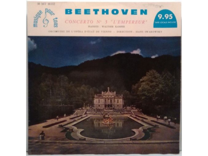 LP Beethoven, Walther Kamper, Orchestre De L'opéra D'etat De Vienne , Direction: Hans Swarowsky ‎– Concerto N° 5 "L'Empereur"