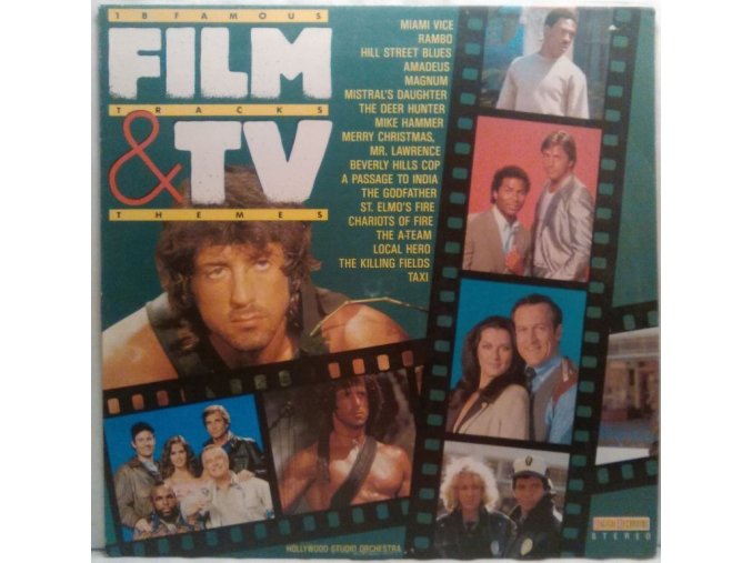 LP Hollywood Studio Orchestra (2) ‎– 18 Famous Film Tracks & TV Themes, 1985