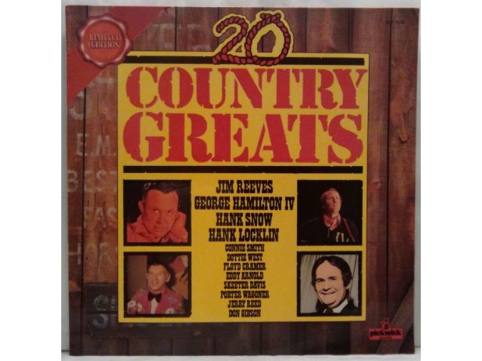 LP Various ‎– 20 Country Greats, 1974