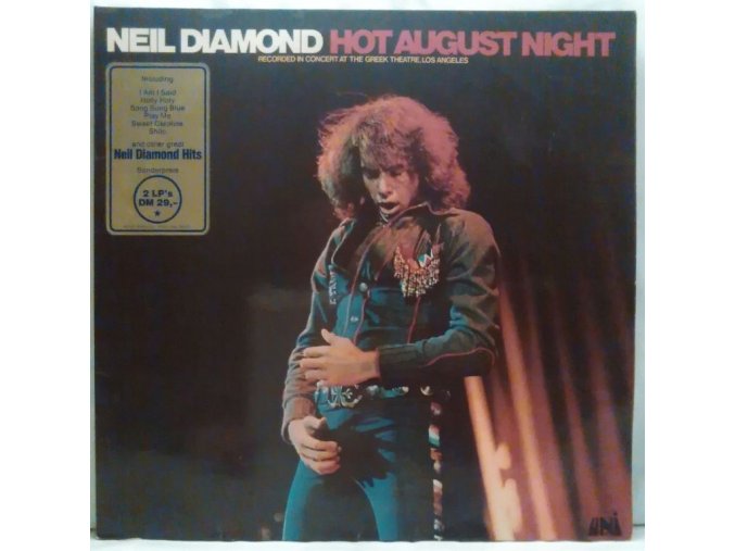 2LP Neil Diamond - Hot August Night, 1972