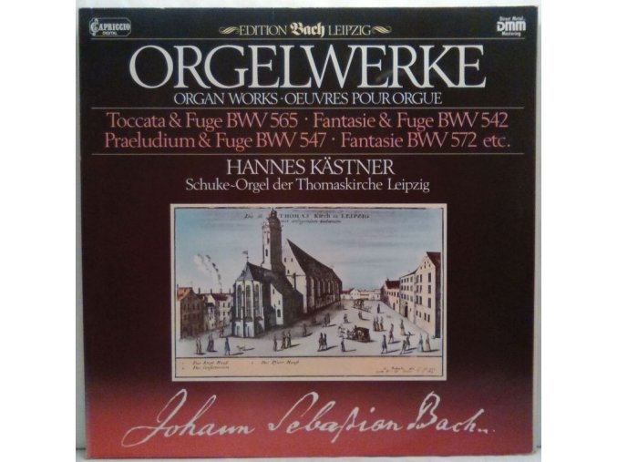 LP Hannes Kästner - Orgelwerke, Toccata & Fuge BWV 565, Fantasie & Fuge BWv 542, Praeludium & Fuge BWv 547, Fantasie BWV 572 etc., 1984