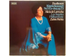LP Alicia de Larrocha, Zubin Mehta, The Los Angeles Philharmonic ‎– Klavierkonzert Nr. 5 Es-dur, Op. 73, 1979
