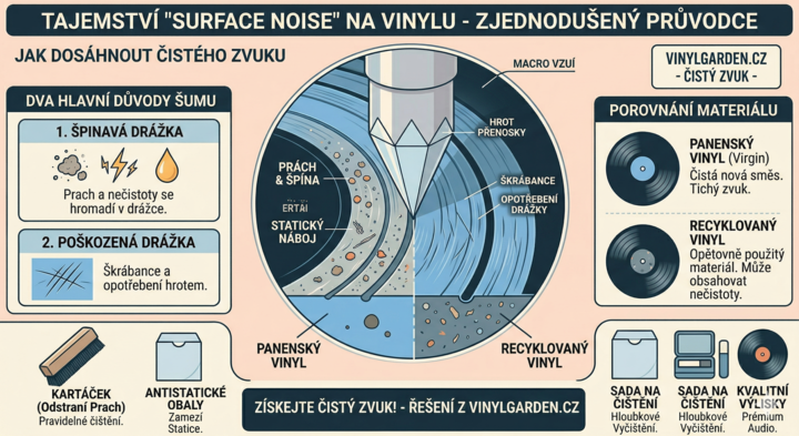 Proč některé vinyly šumí a praskají, zatímco jiné zní křišťálově čistě? Tajemství gramofonových drážek