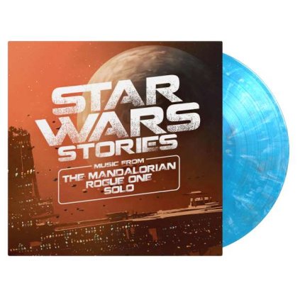 VINYLO.SK | Rôzni interpreti ♫ Star Wars Stories - Music From The Mandalorian, Rogue One, And Solo (OST) / Limited Numbered Edition of 1000 copies / Blue Marbled Vinyl [2LP] vinyl 8719262035287
