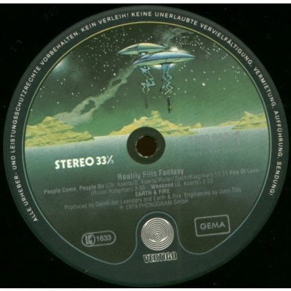 VINYLO.SK | Earth & Fire ♫ Reality Fills Fantasy (stav VG+/BEZ OBALU) [LP] B0003847 =Vinylo bazár=