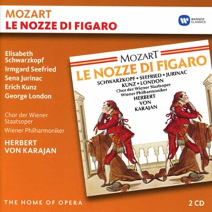 VINYLO.SK | SCHWARZKOPF / SEEFRIED / JURINAC / KUNZ / LONDON / KARAJAN / WIENER PHILHARMONIKER ♫ MOZART: LE NOZZE DI FIGARO [2CD] 0190295934828