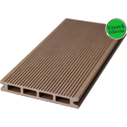 Vzorek WPC prkna Light brown Drážkové G2 HOLO 4