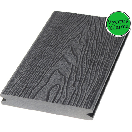 Vzorek WPC prkna Dark Grey Scratched G2 plné