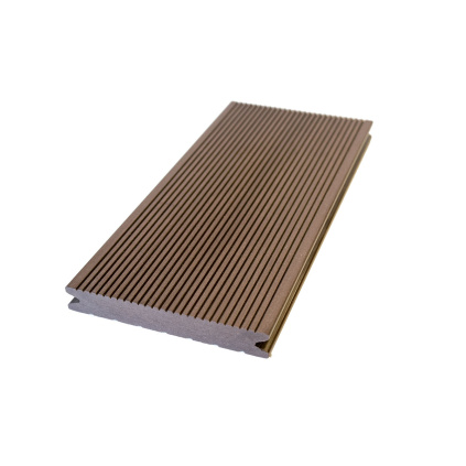 Terasové prkno WPC Dark Brown Drážkové G2 Plné