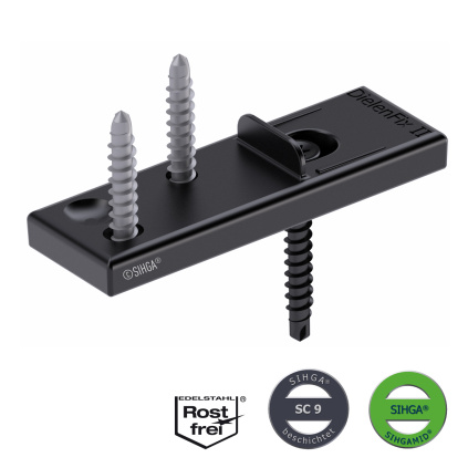 Neviditelný vymezovací klip k dřevěným terasám SIHGA Terasy > Příslušenství k dřevěným terasám