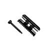 Vymezovací WPC klip černý ocelový se zuby + vrut 4,2 x 28 mm