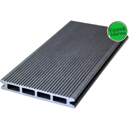 Vzorka WPC dosky Light Grey Drážkové G2 HOLO 4