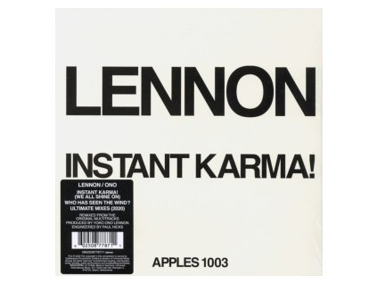 vinyl 7" John Lennon & Yoko Ono With the Plastic Ono Band Instant Karma! 2020 Ultimate Mixes