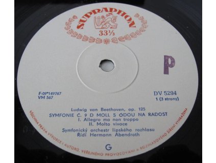 Ludwig van Beethoven Symfonie Č. 9 D Moll S Ódou Na Radost, Op. 125 (2LP)