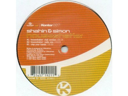 vinyl 12" Shahin & Simon – Houseshaker