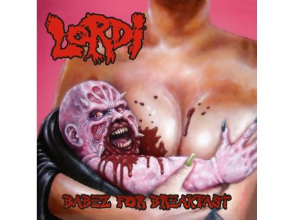 vinyl LP LORDI Babez For Breakfast (Pink & red marbled vinyl)
