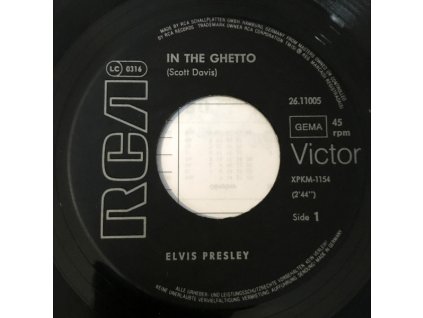 ELVIS PRESLEY In the Ghetto (7"SP)