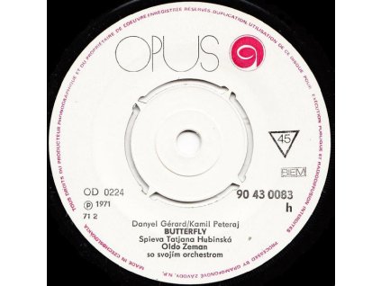 Tatjana Hubinská – Butterfly / 99 (7"SP)