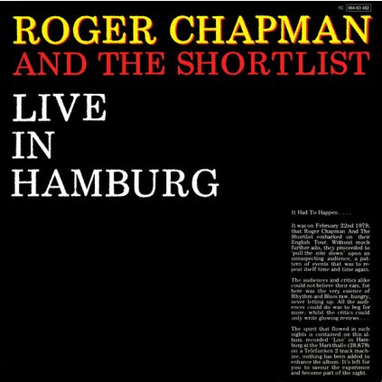 29493 chapman roger the shortlist live in hamburg vinyl lp stav obal lp nm nm