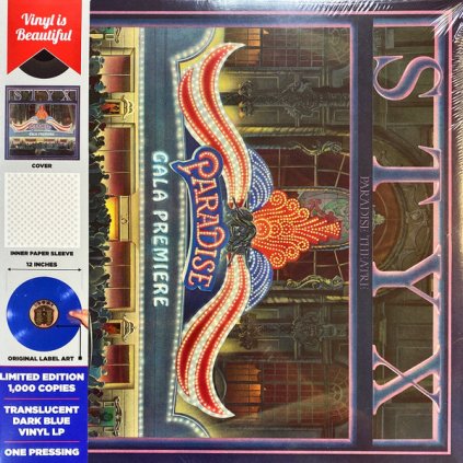 36612 styx paradise theatre vinyl lp limited edition blue