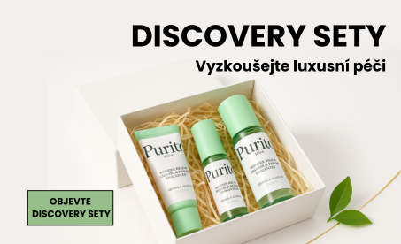 Discovery sety – mini balení korejské kosmetiky. Luxusní box s krémem, sérem a tonerem, ideální pro testování a cestování.