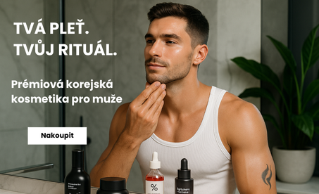 Pánská korejská kosmetika – hydratační krém, sérum a SPF. Luxusní péče pro muže s čistou pletí, produkty dostupné na VIONE.cz.