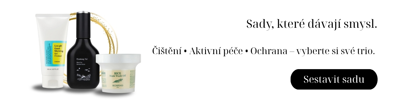 Bílý banner s produkty – chytré sady péče