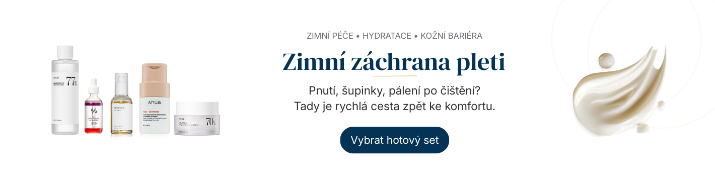 Zimní záchrana pleti Pnutí, šupinky, pálení po čištění? Rychlá cesta zpět ke komfortu. Vybrat hotovou rutinu