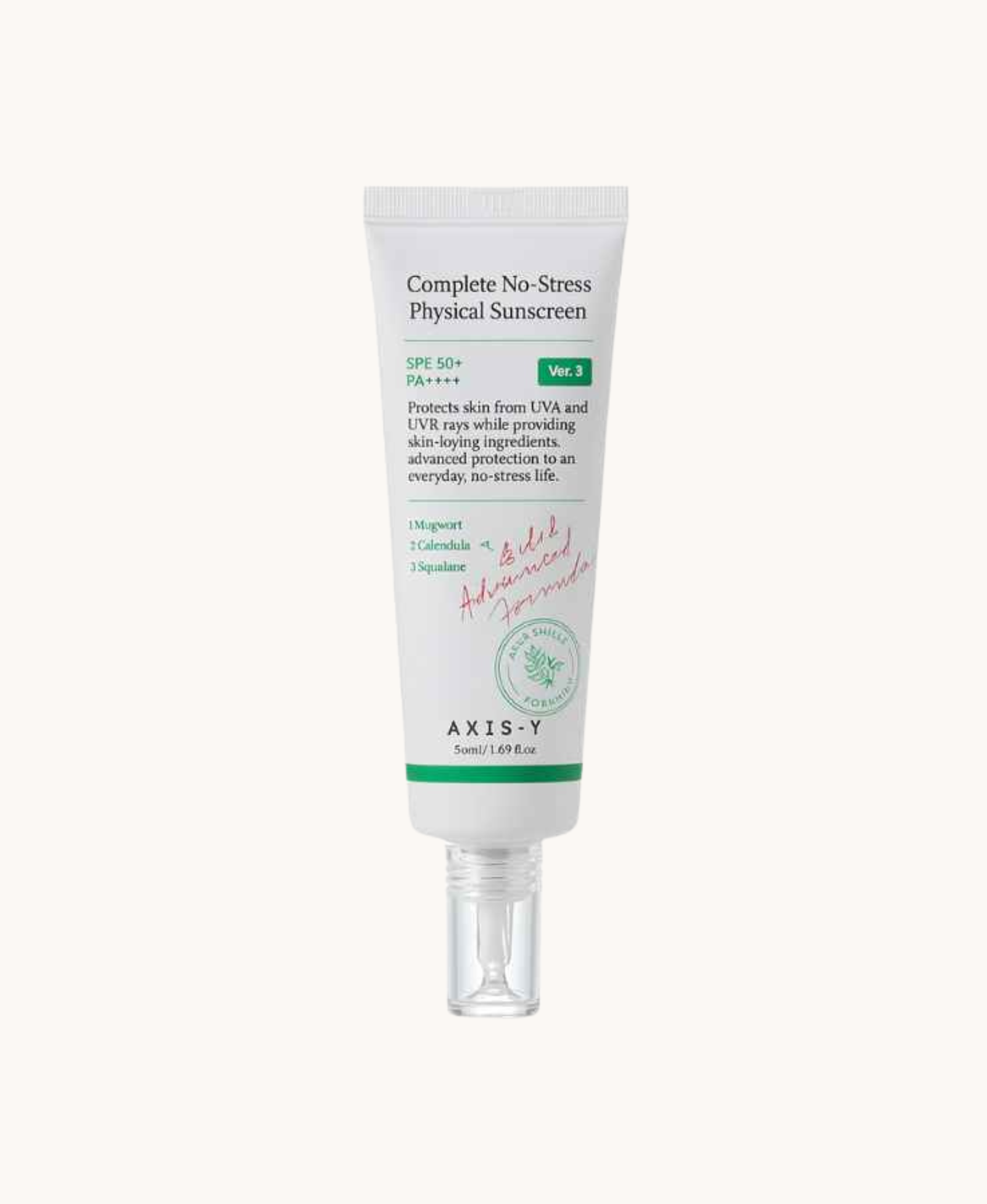 AXIS-Y Complete No-Stress Physical Sunscreen SPF50+ 50 ml