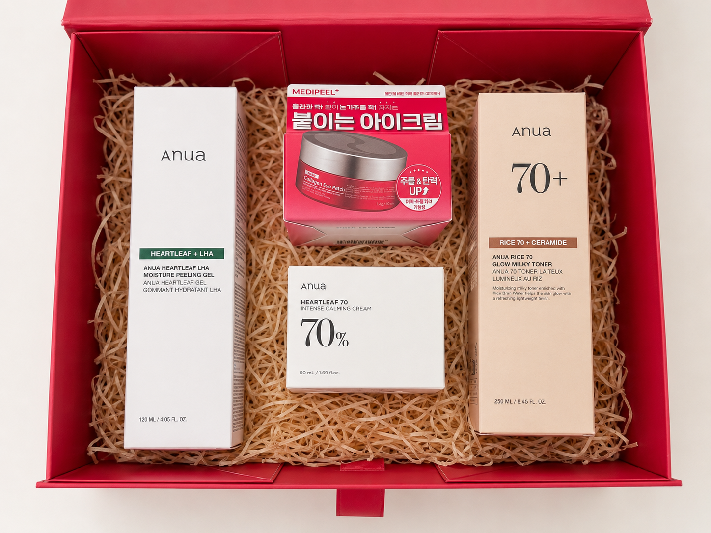 Rýžový glow a oční relax dárkový skincare set v dárkové krabici