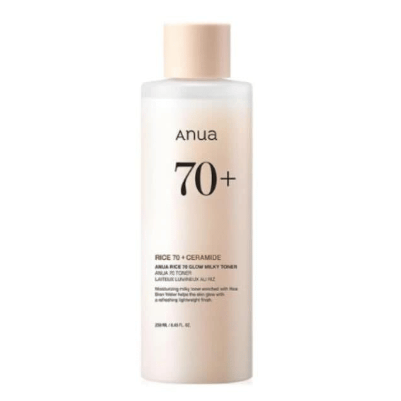 ANUA Rice 70 Glow Milky Toner – rýžový mléčný toner s niacinamidem a ceramidy