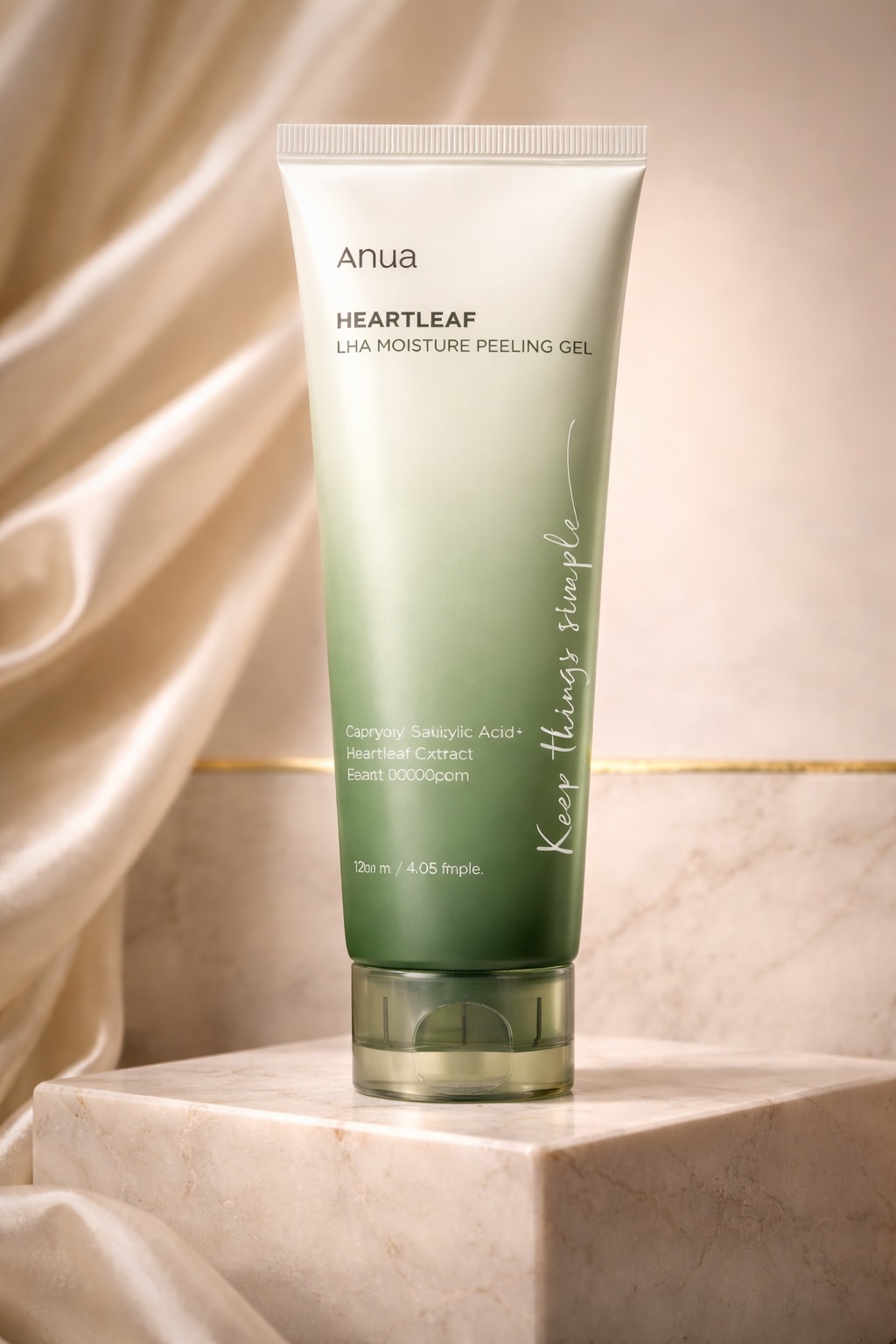 ANUA Heartleaf LHA Moisture Peeling Gel – elegantní produktová fotografie