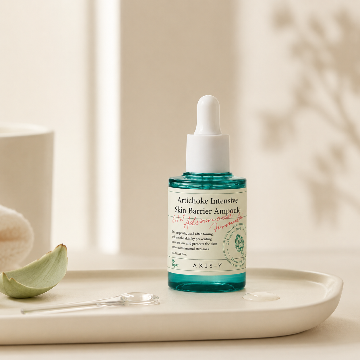AXIS-Y Artichoke Intensive Skin Barrier Ampoule jako hlavní produkt pro klidnější a odolnější vzhled pleti