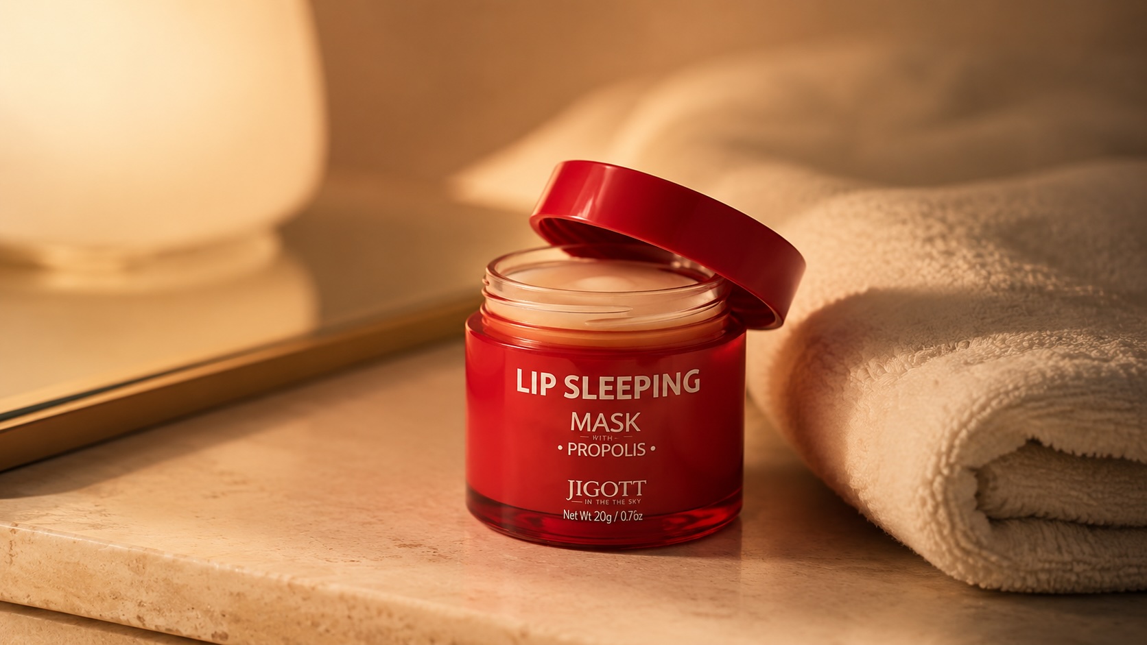 Večerní rutina s noční maskou na rty a ranní pokračování s lip essence