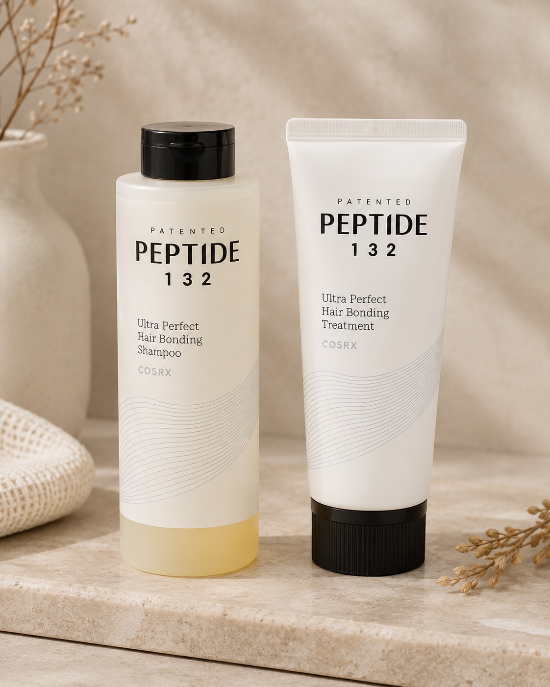 COSRX PEPTIDE 132 šampon a treatment – peptidová bond-repair péče o vlasy