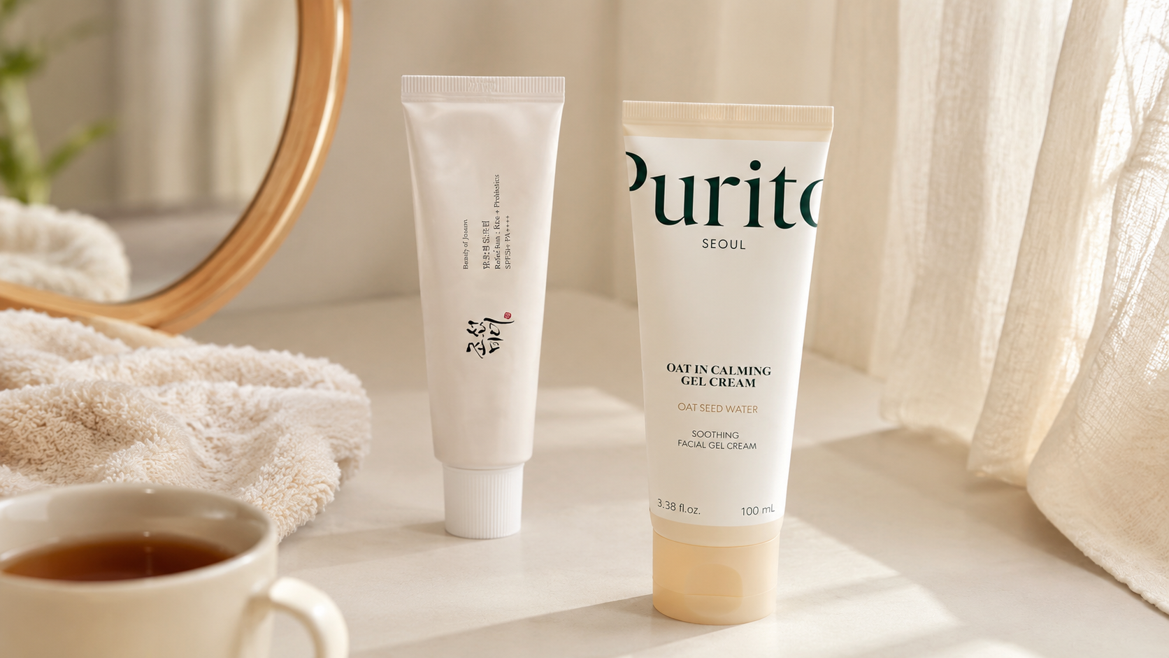 Krátká korejská rutina s gel krémem a SPF na ráno