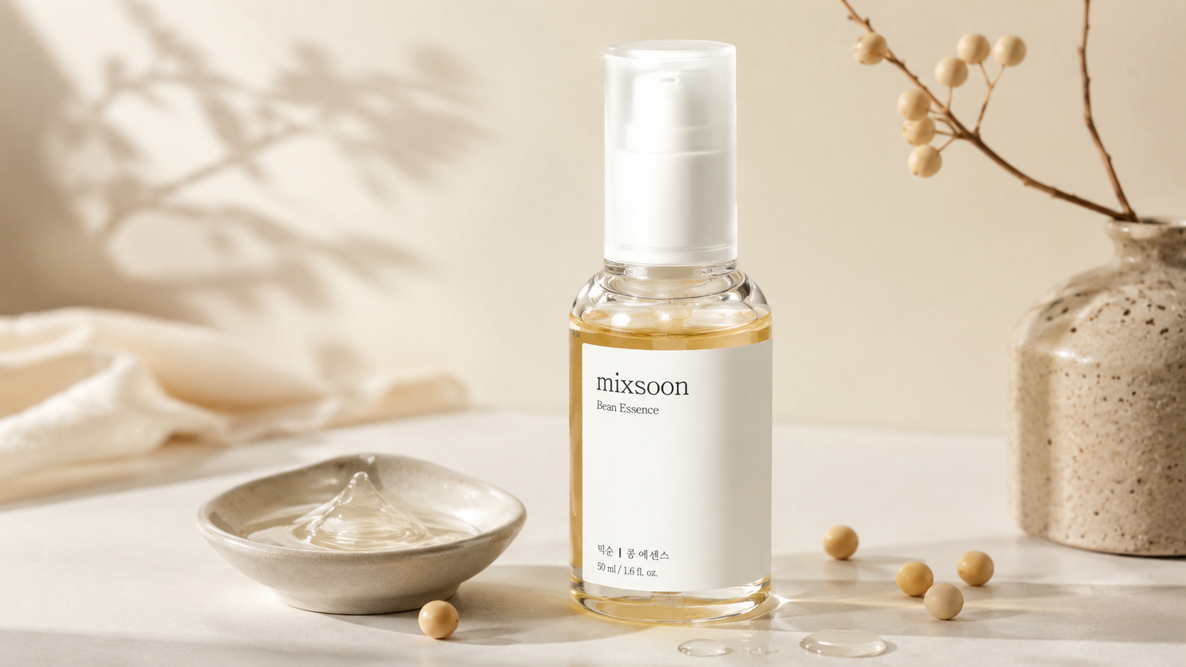 Mixsoon Bean Essence fermentovaná esence pro hladší vzhled textury pleti
