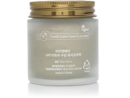 Čisticí CICA pleťová maska s tea tree – Mary&May 125 g, korejská oplachová jílová maska na zklidnění a čisté póry.
