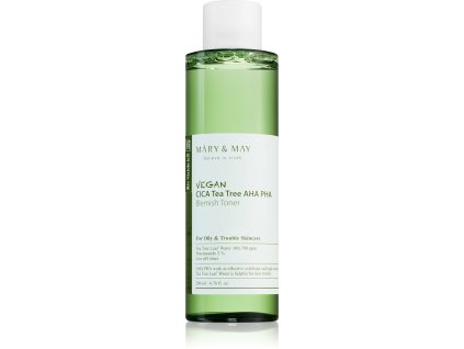 MARY & MAY Vegan Cica Tea Tree AHA PHA Toner
