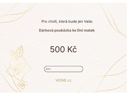 Dárkový poukaz ke Dni matek 500 Kč