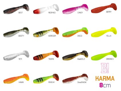 Umělá nástraha Delphin KARMA UVs / 5ks (Velikost 8cm/CANDY)