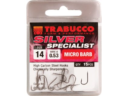 Trabucco háčky Silver Specialist 15ks (Varianta vel. 10)