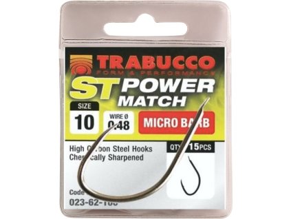Trabucco háčky ST Power Match 15ks (Varianta vel. 10)