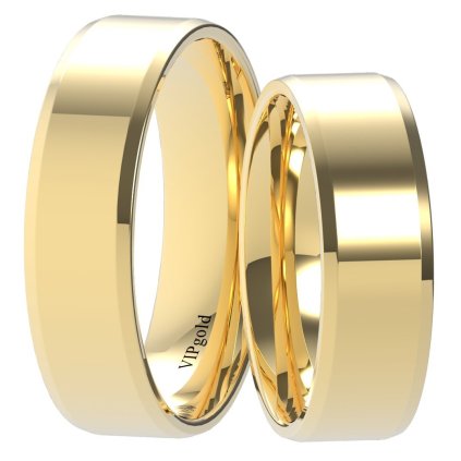 Svadobné obrúčky 9001/6 - žlté zlato
