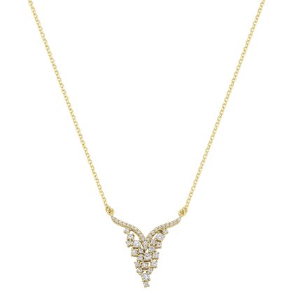 Elegantný zlatý náhrdelník, žlté zlato 14K