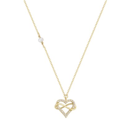Gold heart necklace, 14K yellow gold