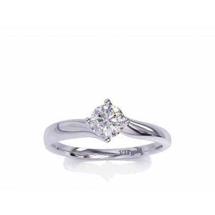 Zásnubný prsteň s briliantmi v bielom zlate R330-58947